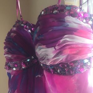 Bedazzled pink dress